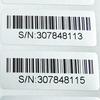 100 шт. 30x12 мм серийный номер, гарантийная печать, штрих-код, защитная этикетка, наклейка безопасности для коробки, недействительная левая защита от несанкционированного вскрытия, очевидная