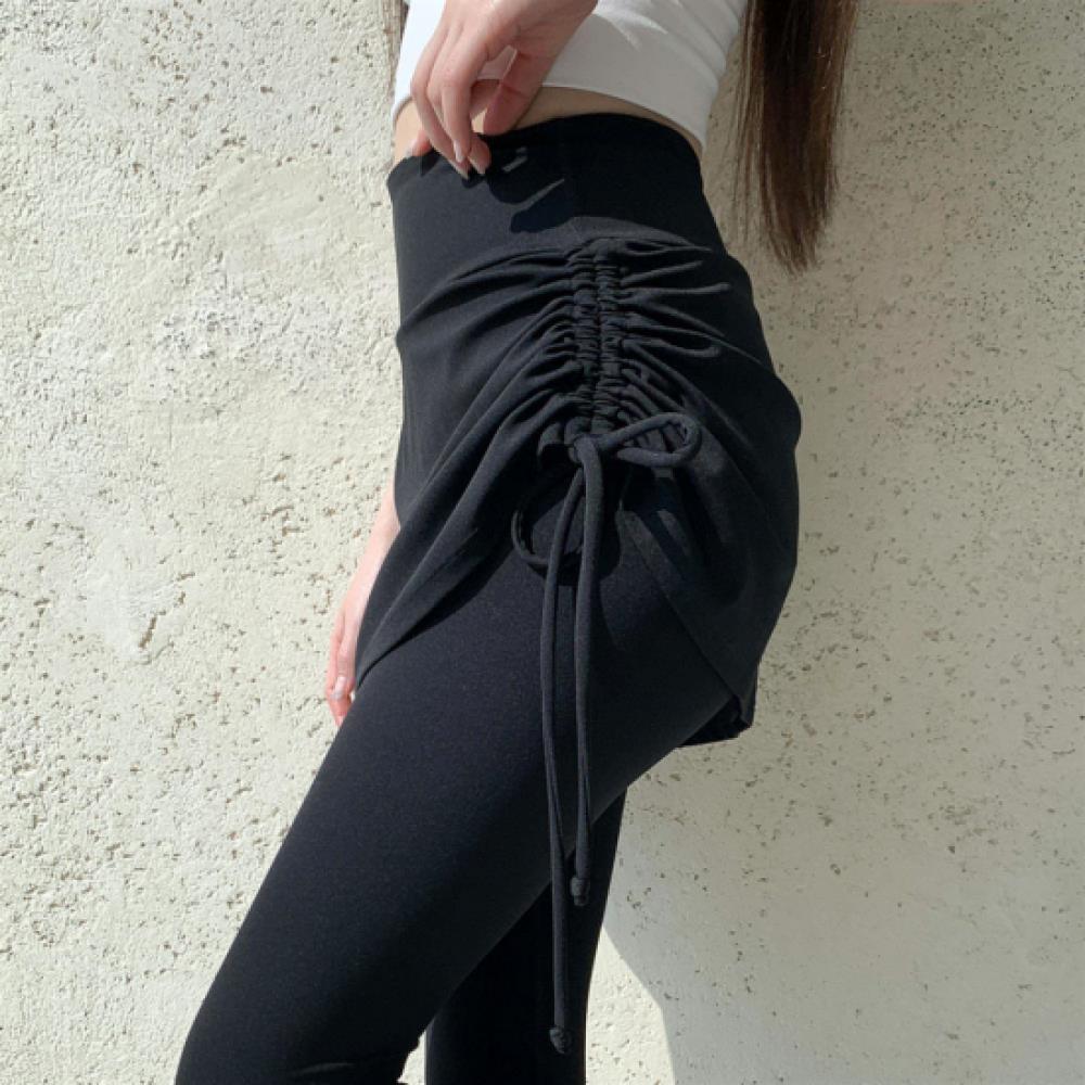 New ArrivalS Open Run Women S Black Layered Cream Skirt Water leggingS