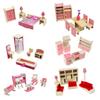 Miniature Furniture Model Doll Houses Bedroom Living Room Kitchen Dining RoomAccessory Realistic Playset 1:12