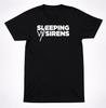 Футболка с текстовым логотипом Sleeping With Sirens Черно-белая Пост-хардкорная футболка группы