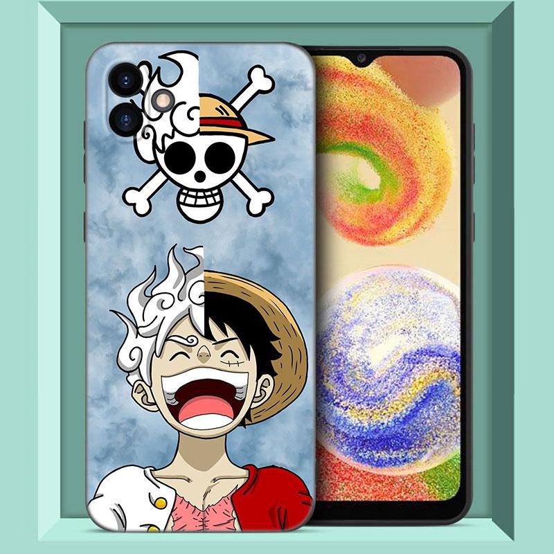 Luffy's Gear 5 аниме черный силиконовый чехол для телефона Samsung Galaxy A01 A03 Core A04 E A02 A05 A10 A20 A21 A30 A50 S A6 A8 Plus A7