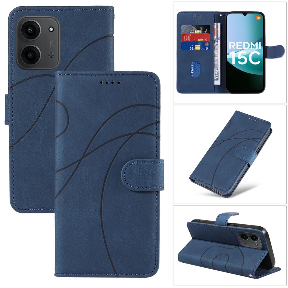 Магнитный кожаный чехол-кошелек для Redmi 15 15C 14C 13C 13 12 11A 10 10A 10C 9A 9C Prime A5 A3 A1 Plus 4G 5G K70 Чехол с линией изгиба