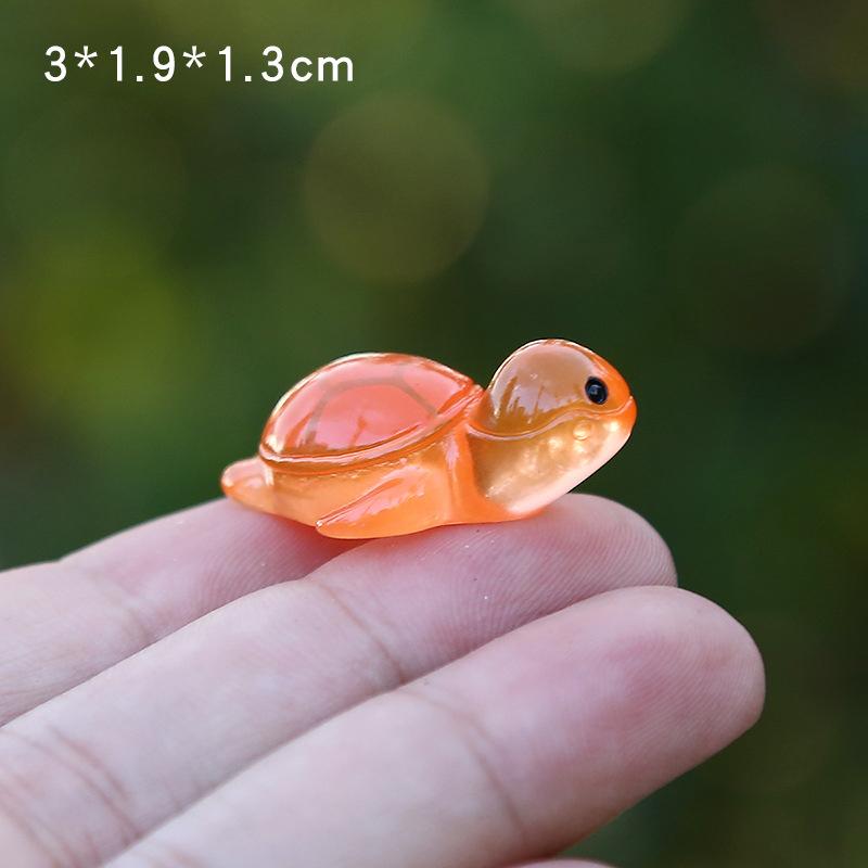 1 шт. красочная светящаяся мини-черепаха микро-ландшафтная фигурка украшение сделай сам светящаяся миниатюрная статуэтка черепахи декор для сада в горшке