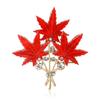 Винтажный сплав акриловый трехкомпонентный кленовый лист брошь модная женская одежда высокого класса корсаж ювелирные изделия булавка