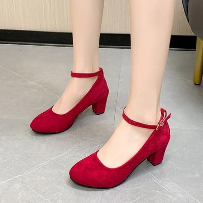 2024 Лидер продаж Удобная и универсальная женская обувь Однотонная пряжка Удобная круглая носовая обувь без застежек Женская обувь Zapatos