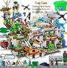 Compatible Lego Bricks: Minecraft Cave, War Village Puzzle for Boys, Birthday Gift