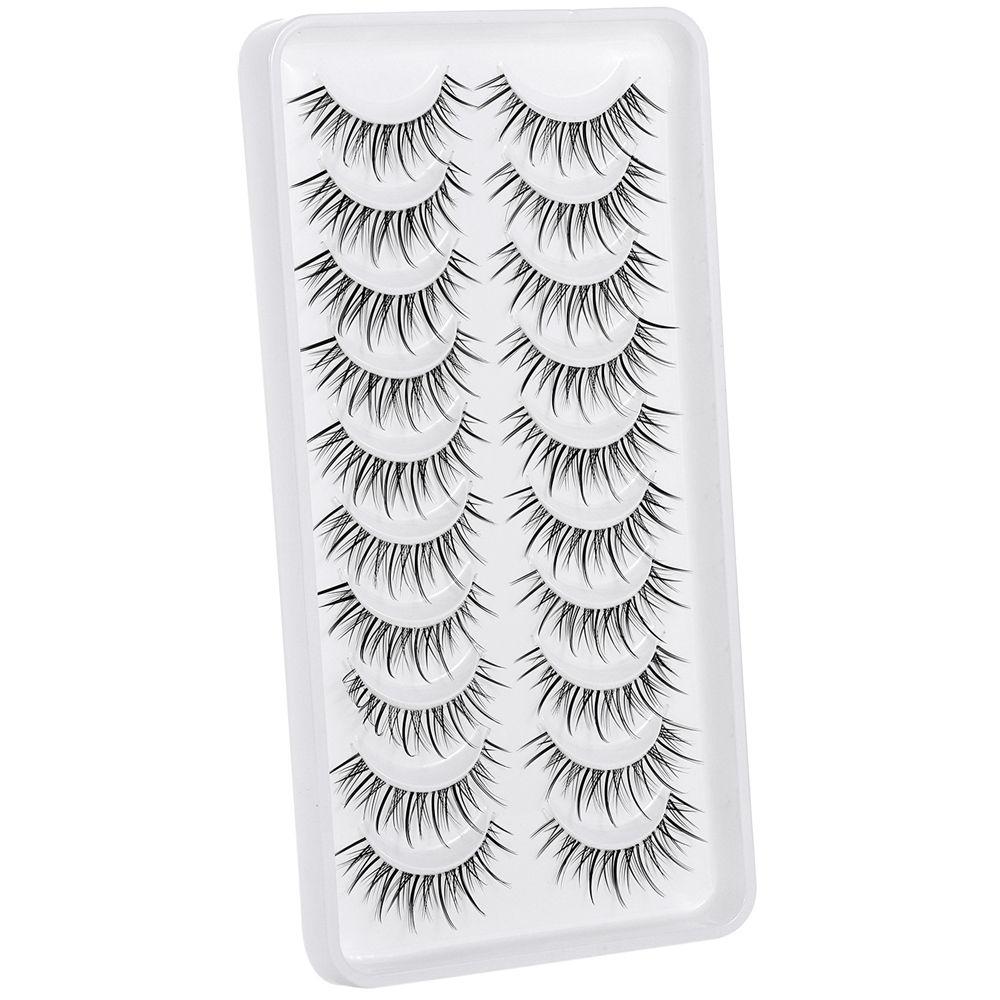 Пары Японские Корейские Натуральный Вид Колючие с Прозрачной Лентой Сказочные Ресницы Накладные Ресницы Пушистые Ресницы