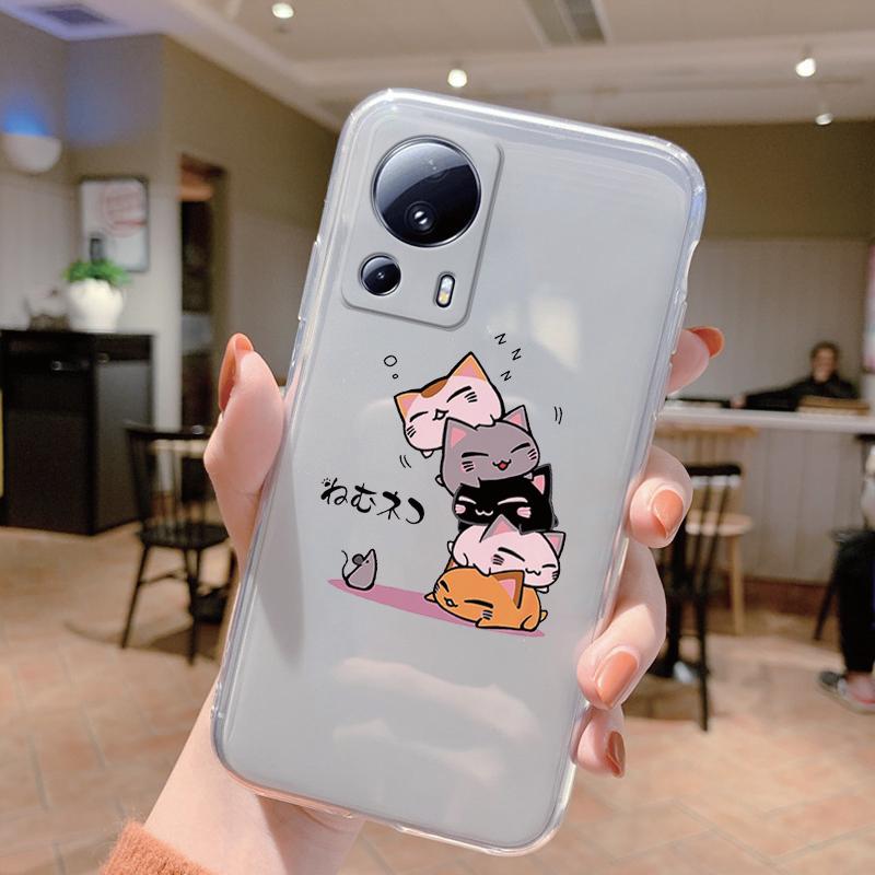 For Xiaomi 13 Lite Case Flowers Cartoon Shockproof TPU Bumper Silicone Soft Phone Cover For Xiaomi 13Lite Xiaomi13 Lite Funda