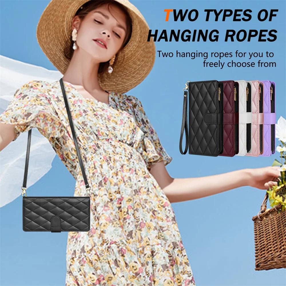 Чехол-кошелек с ремешком на запястье для iPhone 16 15 14 11 13 12 Mini X XR XS Pro Max 8 Plus с кожаным чехлом-кошельком и держателем для карт