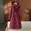 Women's Winter Long Padded Parkas Jacket Detachable-sleeve Thicken Warm Hooded Outerwear