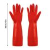 1 Pair Waterproof Heavy Duty Rubber Gloves Thick Protective Gauntlets Car Washing Gloves  Washing