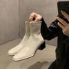 Fashion Winter Ankle Boots Women Shoes Fashion Square Toe High Heel Short Boats Ladies Elegant Morder Bootties 2024