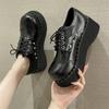 Wedge High Heels Y2k Lolita Shoes Women New Rivet Punk Gothic Mary Janes Shoes Women Wedges Platform Cosplay JK Uniform Shoes