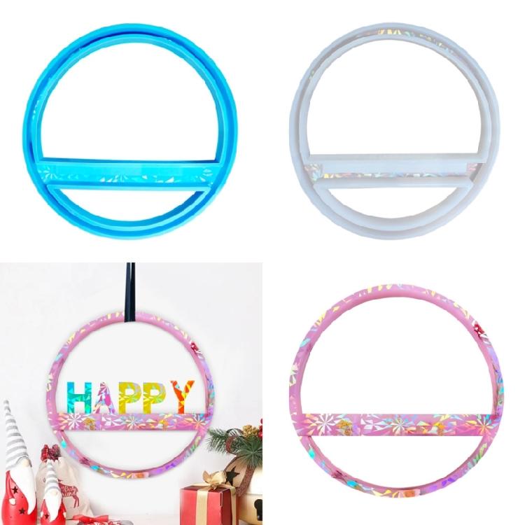 Round Door Sign Silicone Mold Sturdy Silicone Round Door Tag Molding Tool for Crafty Homeowners and Hobbyists