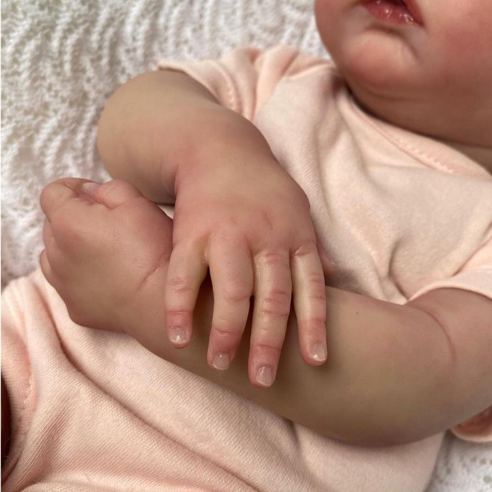 Poplar 19'' 49 Cm Reborn Babies Dolls Meadow Soft Full Vinyl or Cloth Body Newborn Doll Handmade Exquisite 3D Painted Skin Visible Veins Rebirth Dolls