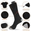 Temperature Control Electric Heated Socks Washable Winter Warm Stockings  Women