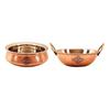 Steel Copper Serving Handi Bowl with Kadhai, Serveware & Tableware for Home and Restaurant (1 Handi - 500 Ml and 1 Kadhai - 450 Ml)