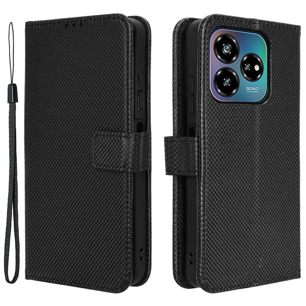 Для ZTE Axon 60 Lite/Blade V60 Vita Чехол для телефона из ПУ кожи с ромбовидной текстурой Противоударный чехол