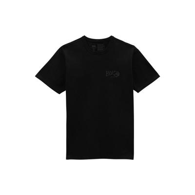 Vans Однотонная футболка с короткими рукавами и буквенным принтом, унисекс, черные VN000056BLK