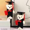 10 pcs/set Celebrate Party Mini Bear Flower Bouquet Bachelor Bear Plush Toy  Happy Graduation