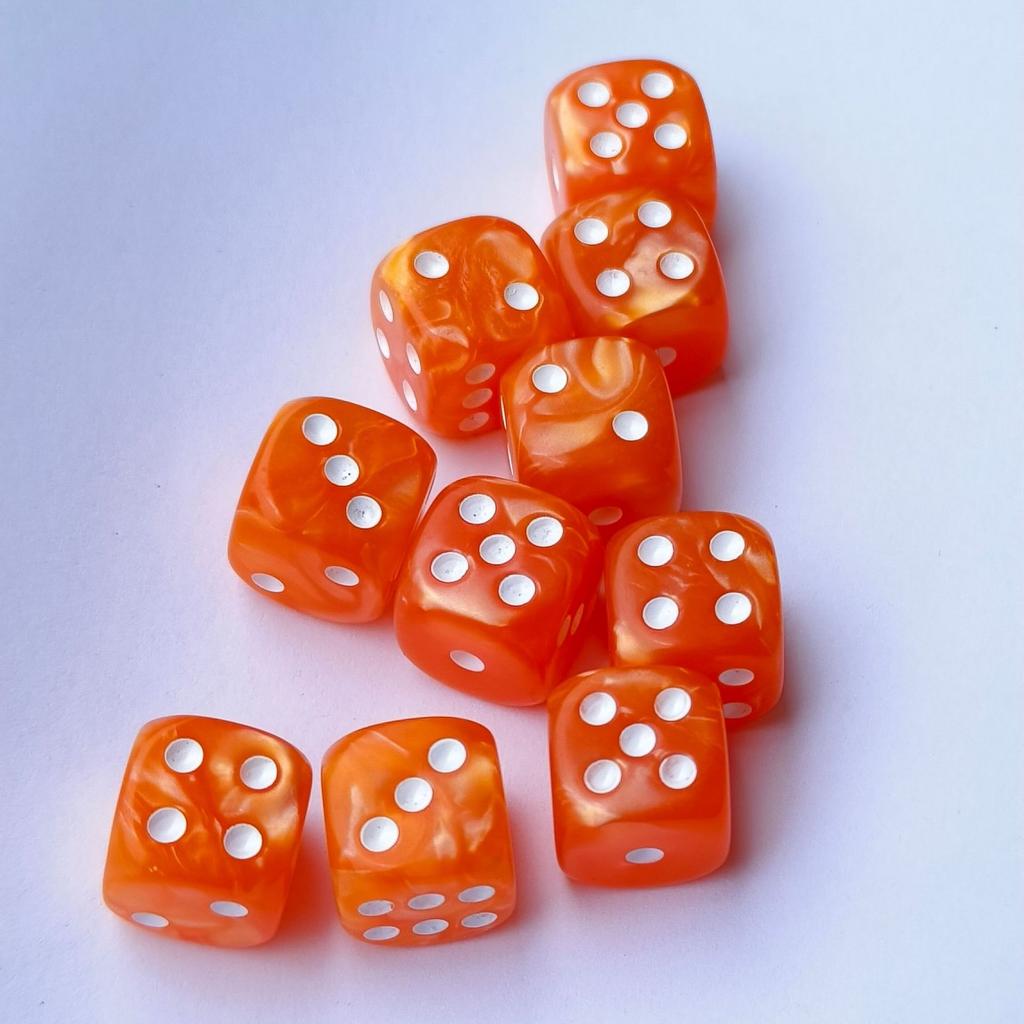 Набор из 10 штук 12-миллиметровых круглых кубиков с жемчужным узором и точками, цифровой набор кубиков, ролевая игра, COC, Dnd, настольная игра, кубики для развлечений для беговой группы, Dnd