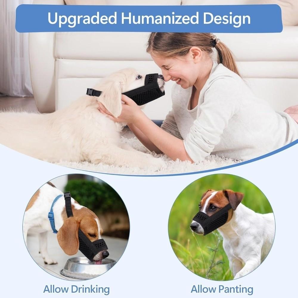 Намордник для собаки из сетки, предотвращающий кусание и лай, мягкий, регулируемый, дышащий, для щенков, для тренировок