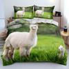 Пододеяльник из альпаки размера King Queen Kawaii Farm Animals комплект постельного белья для детей с рисунком ламы из альпаки 2/3 шт. полиэстеровый пододеяльник