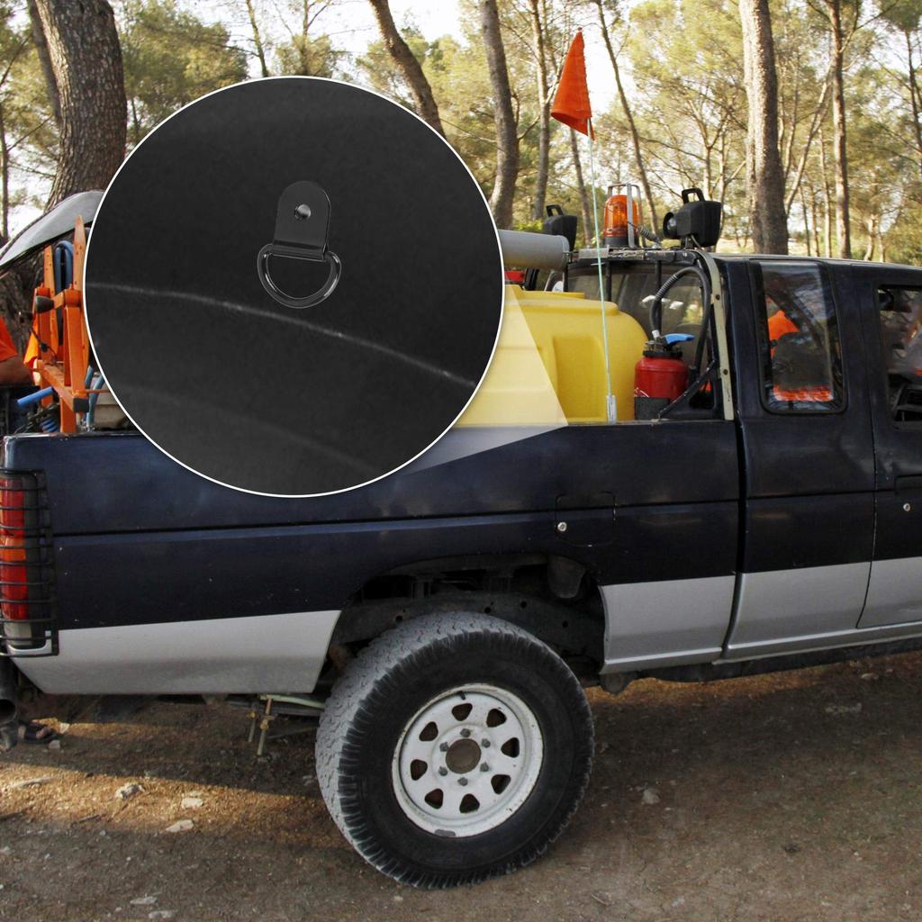 XAUTOHAUX крепежное кольцо для прицепа, D-образное кольцо, фиксированный якорь для автомобиля, грузовика, прицепа, автофургона, лодки, железо, нержавеющая сталь, черный цвет, 20 шт.