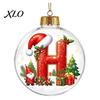 Decorative Ornaments for Garden 26?Letter Acrylic Christmas Ball Ornament, 3D Crystal Style Alphabet Winter Holiday Party Supplies Hanging Pendant,