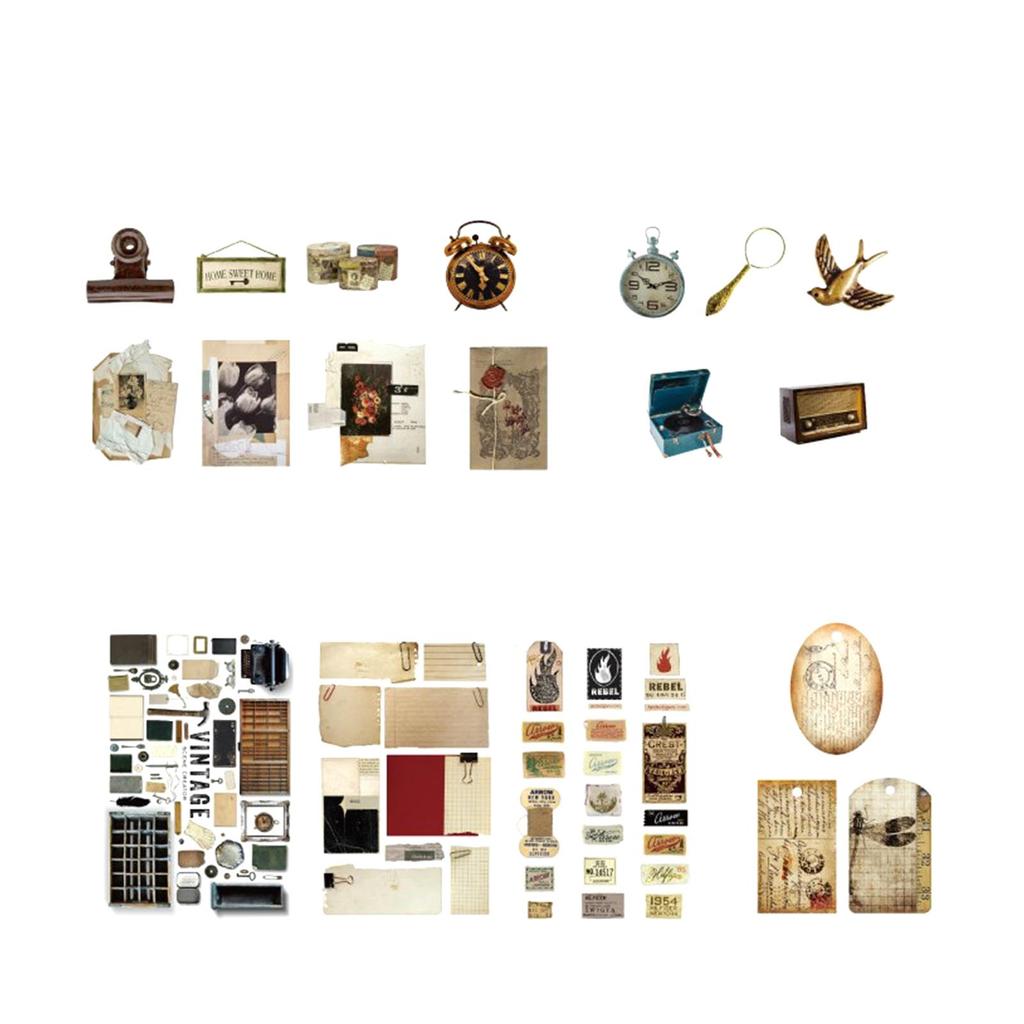 Наклейки в стиле ретро для скрапбукинга, декоративные винтажные наклейки для скрапбукинга, фотоальбом, 30 листов