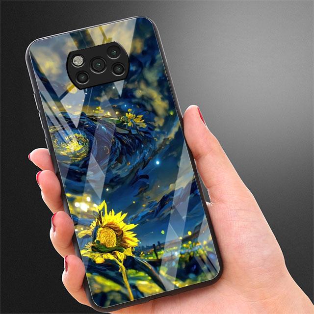 Чехол из стекла с изображением деревенского пейзажа для Xiaomi Poco X3 NFC 11 Lite 11T F3 M3 для Redmi Note 11 10 9 8 Pro 10S 9S 9A 9C Чехол для телефона