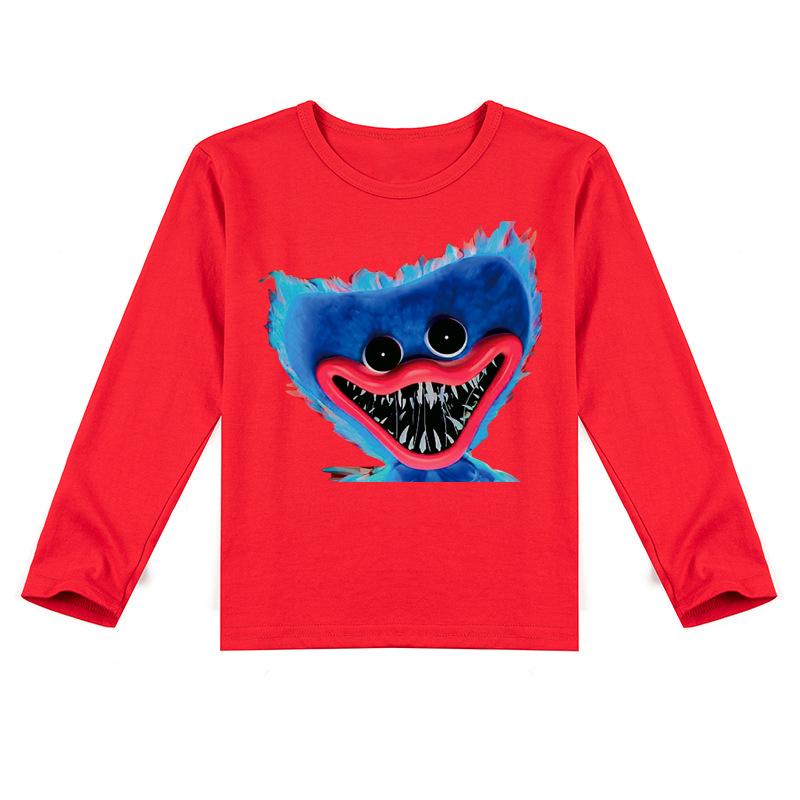 Детская футболка с длинными рукавами Huggy Wuggy Poppy Playtime Детская рубашка с длинными рукавами Y455