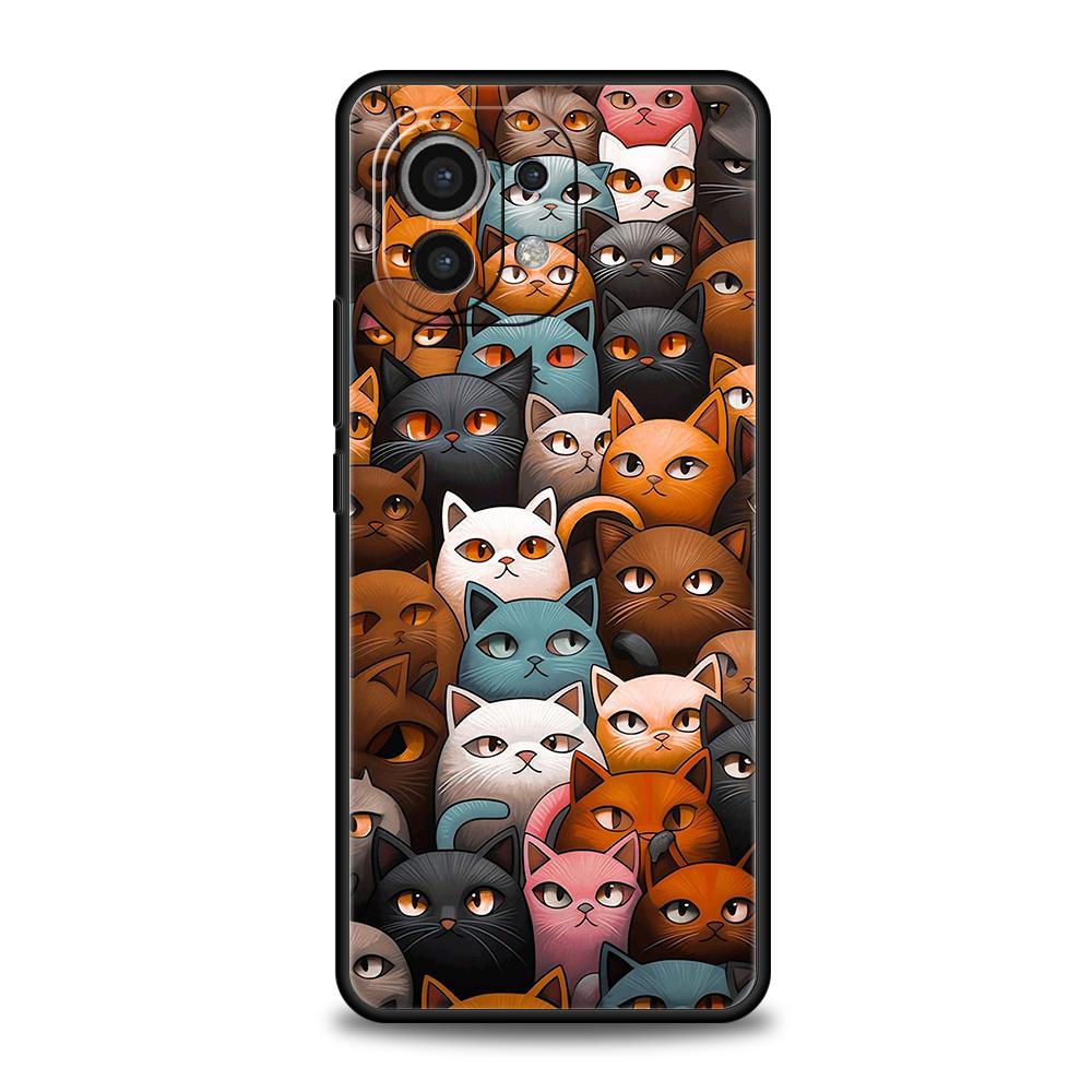 Смешные Кошки Чехол для Телефона для Xiaomi Mi 15 14 13 12 11 Ultra 14T 13T 12T 11T 10T Pro Lite 5G Ударопрочный Силиконовый Capas Fundas