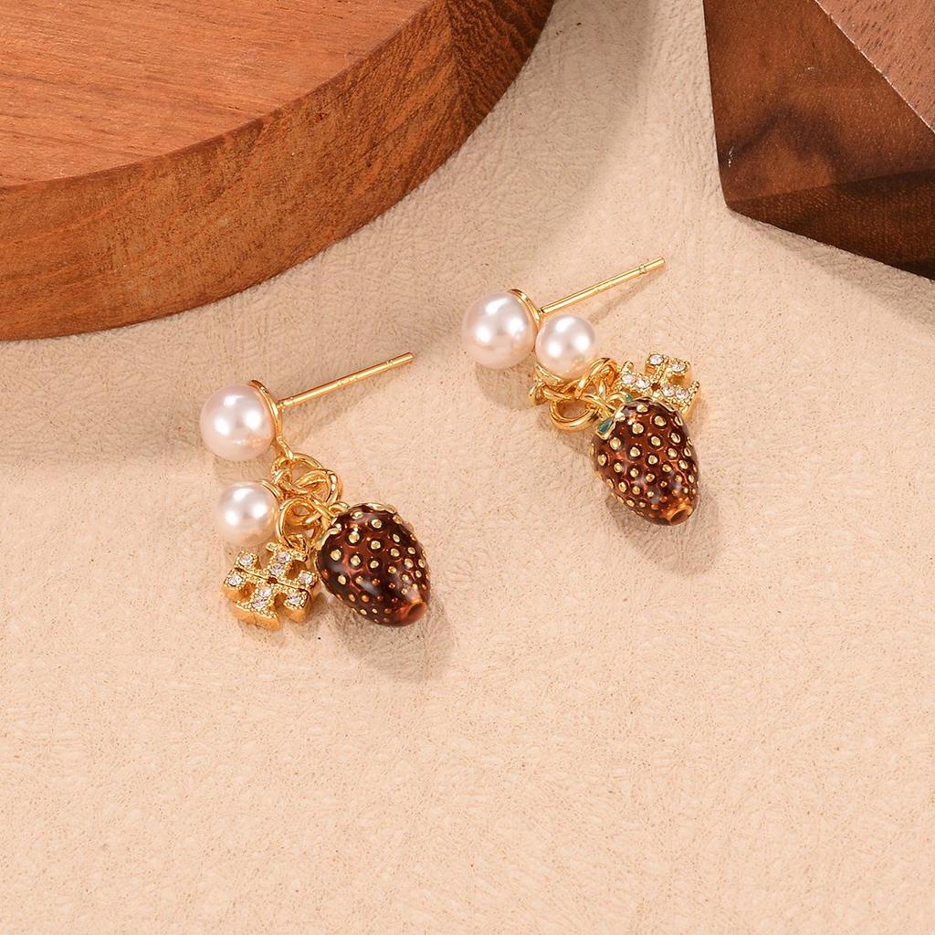 Maillard Осень/Зима Высококлассные Геометрические Серьги с Кисточками из Тигрового Глаза