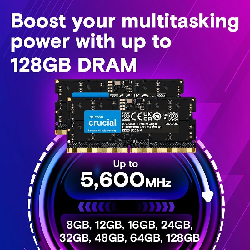 Важнейший комплект 32 ГБ(2x16 ГБ)DDR5-5600 SODIMM CL46(16Гбит) CT2K16G56C46S5