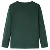 Детская футболка с длинным рукавом темно-зеленого цвета, 5 доступных размеров