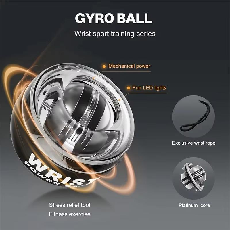 1/100 кг Гироскопический Power Ball Тренажер для кисти Светодиодный Укрепитель запястья Мышечная тренировка Powerball Портативное оборудование для тренировки запястья