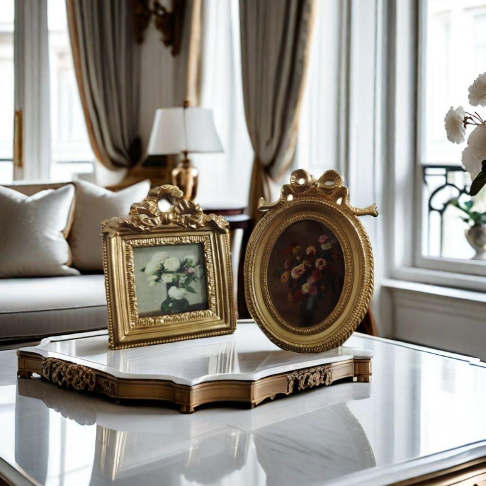 Держатель для фото из смолы Дизайн с бантом Рамка для фото Элегантная фоторамка Домашний декор