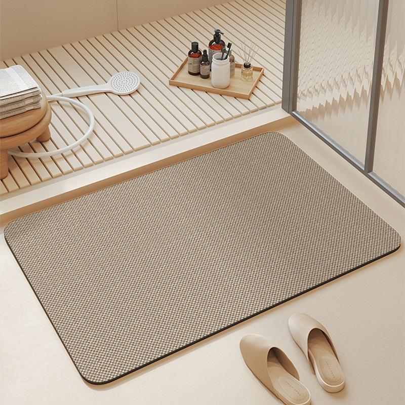 Туалетная дверь Ванная комната Диатомовая грязь Быстросохнущая подкладка для ног Коврик для ванной Ванная комната Коврик для пола в ванной Противоскользящий Сильный водопоглощающий