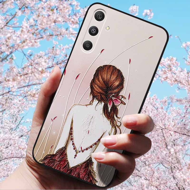 Для Samsung Galaxy A16 5G 4G Чехлы 3D Рельефные Мягкий Силиконовый Чехол Ретро Тисненый для Galaxy S24 FE Plus S 24 Телефон 3D Мягкие Чехлы
