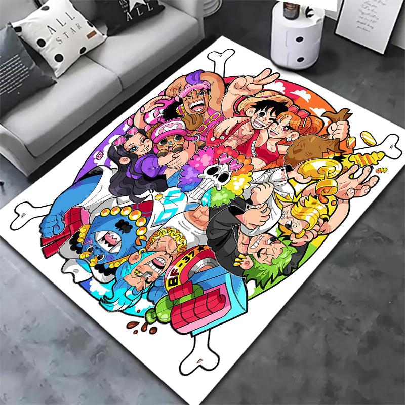 Ковер с изображением Манки Д. Луффи из One Piece для гостиной, спальни, дома, украшение дивана, нескользящий коврик для детской игры