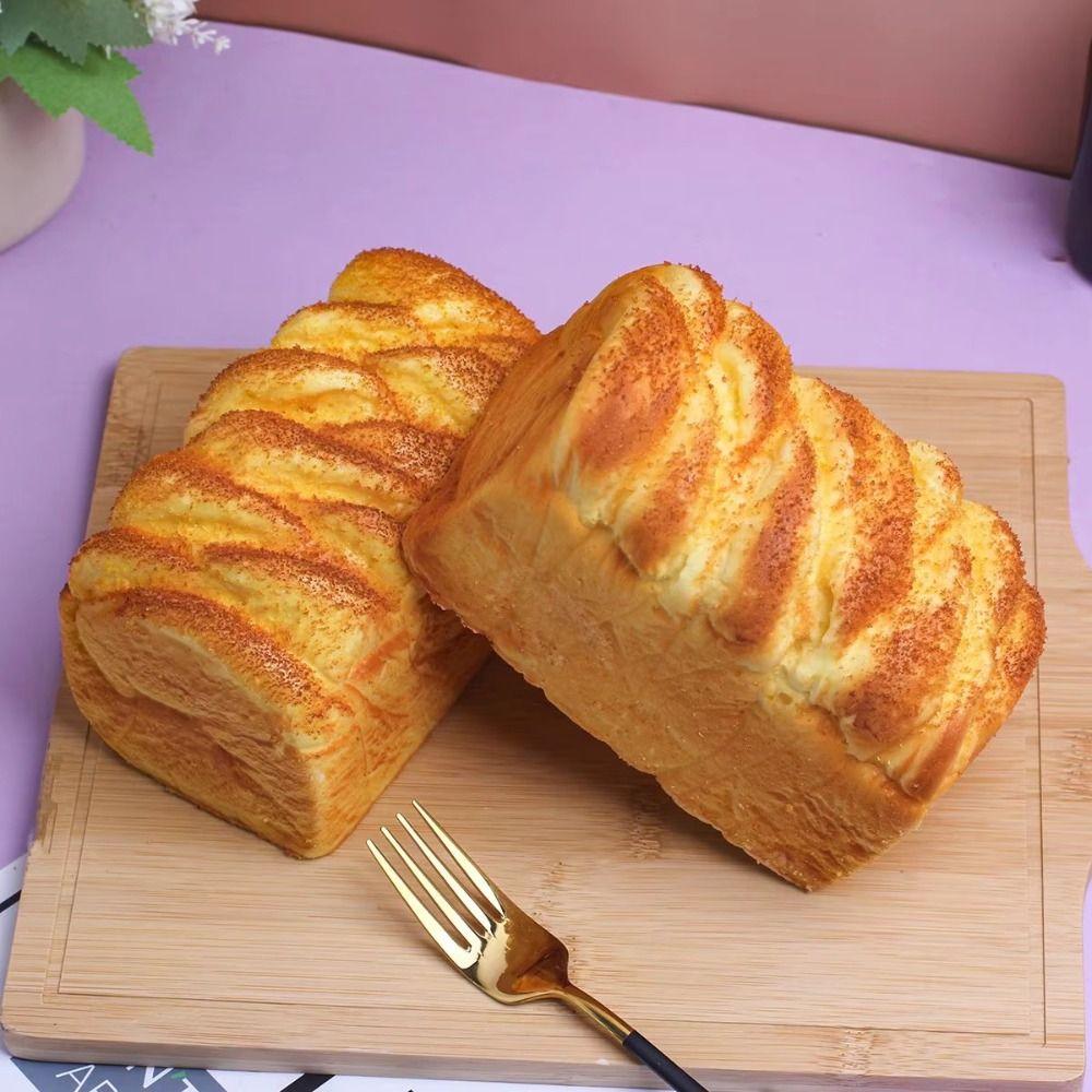 Prank Decoration Sensory Fidget Big Toast Simulated Simulated Bread Squishy Funny