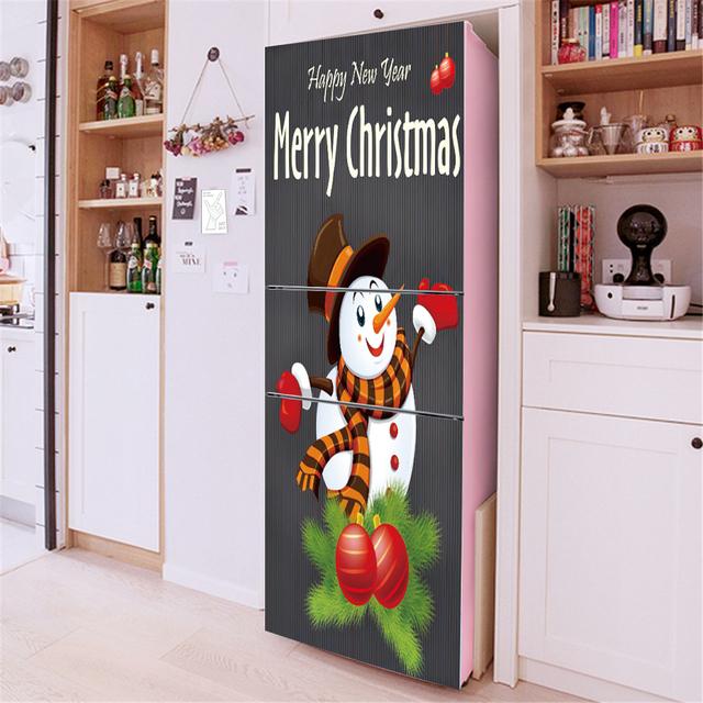 3D Flowers Self Adhesive Refrigerator Wrap Freezer Sticker Art Fridge Door Cover Wallpaper Relief Flower Kitchen Accessories