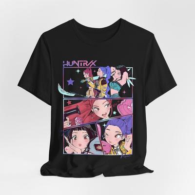 Huntrix Футболка с графикой Lyric, K-pop Охотники на демонов