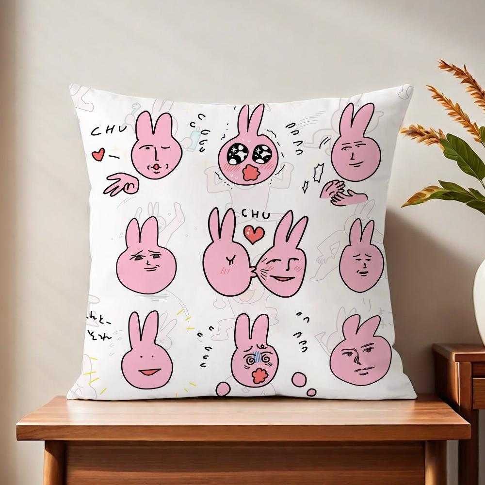 My ffriend PPink RRabbit cushion cover For Pillow Printing Sofa Decoration Home Car Room Coffee Shop Office Nordic Simplicity