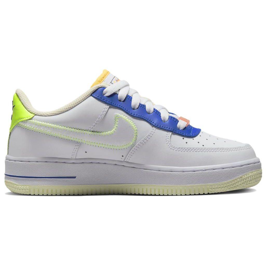 Nike Air Force 1 LV8 GS Player One — детские кроссовки Ghost Green White Laser-Orange Spring-Grey-Heather FB1393-111