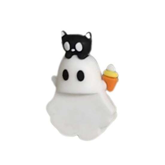 Halloween Ghost Phone Buddy Mini Ghost Figures Adhesive Phone Accessory Cute Stick-On Ghost Phone Topper for Smartphone Desk Decor