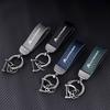 GJDJ7 Carbon Leather Key Chain Ring Keyring For Citroen C1 C2 C3 Vts C4 Saxo C4L C5 C6 C8 Xsara Picasso Berlingo Cactus Aircross C3-XR