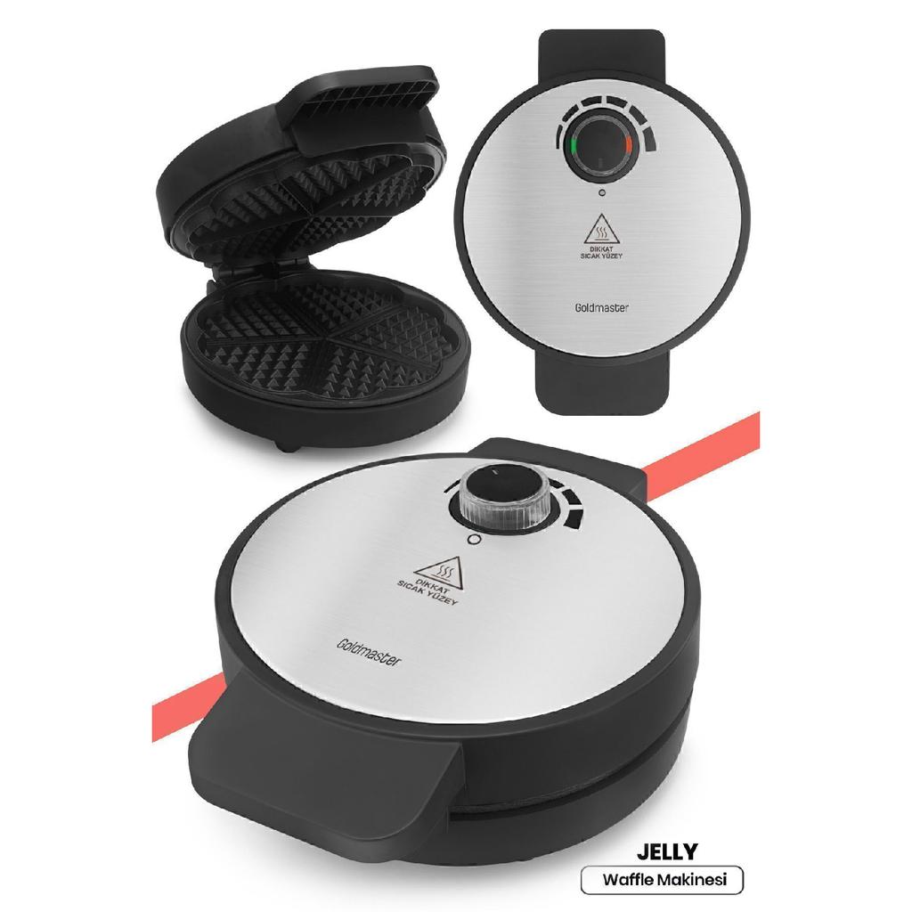 Jelly Inox 1000 Watt Overheating Resistant Waffle Maker With Deep Plate Preventing Overflow