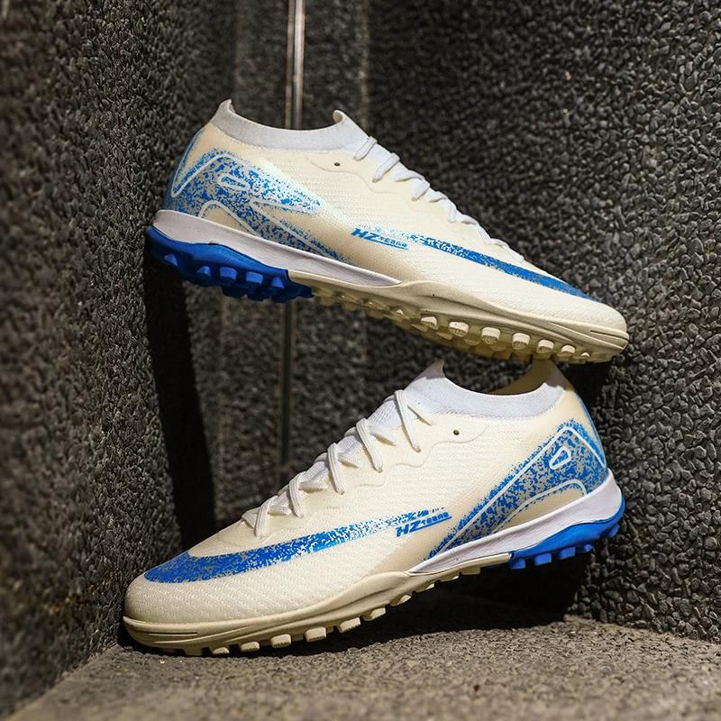 New Men Football Boots Ultralight Soccer Shoes Cleats Long Spikes Match Breathable Indoor Sneakers Training Drop Shipping